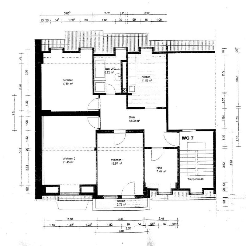Grundriss der Wohnung