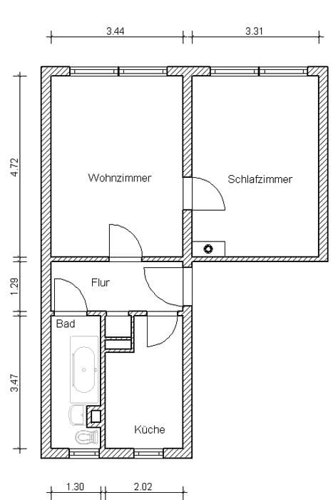 Grundriss der Wohnung