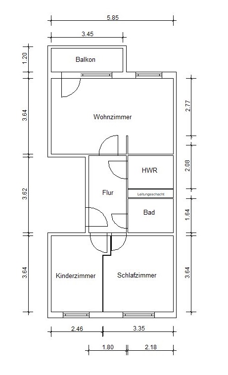 Grundriss der Wohnung