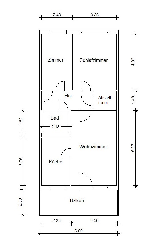 Grundriss der Wohnung