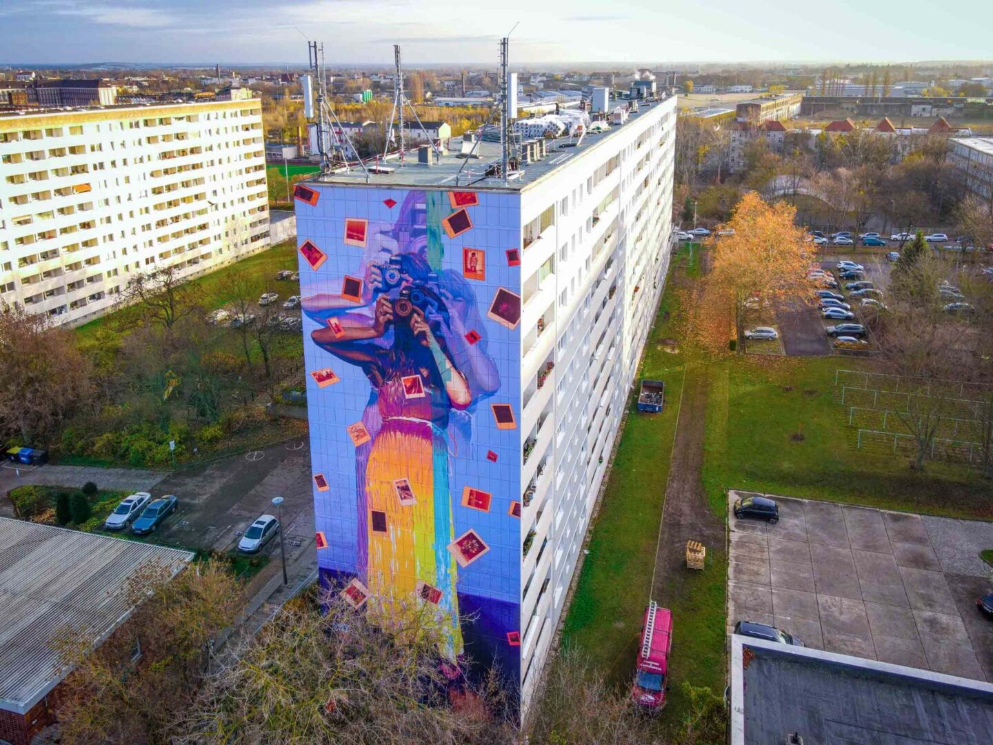 Außenansicht Giebelgemälde