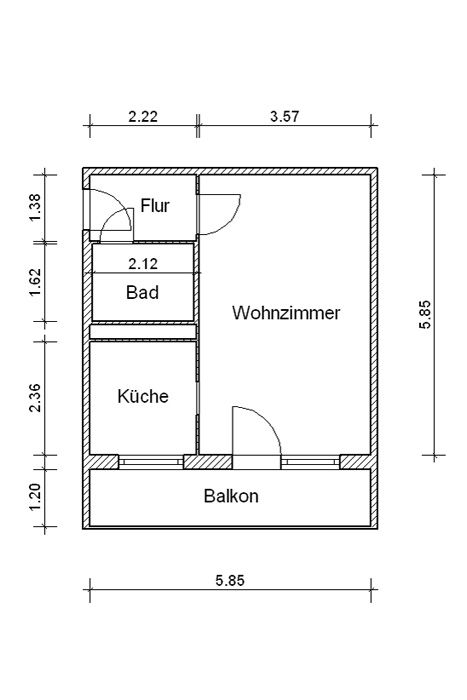 Grundriss der Wohnung