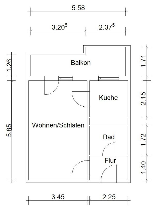 Grundriss der Wohnung