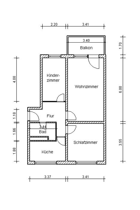 Grundriss der Wohnung