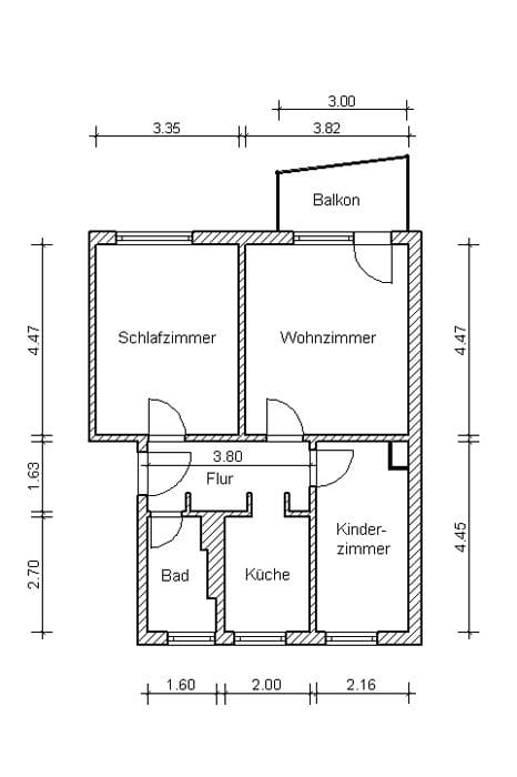 Grundriss der Wohnung
