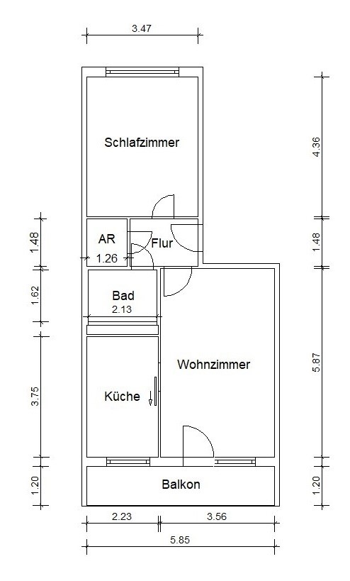 Grundriss der Wohnung