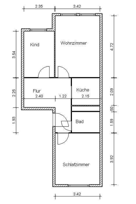 Grundriss der Wohnung