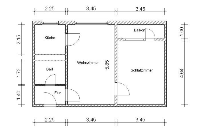 Grundriss der Wohnung